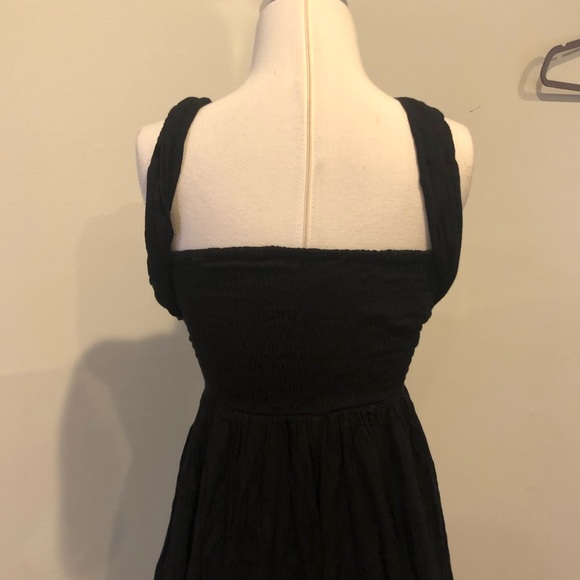 Free People Black Flowy Midi Romper Jumpsuit NWOT - Picture 6 of 7